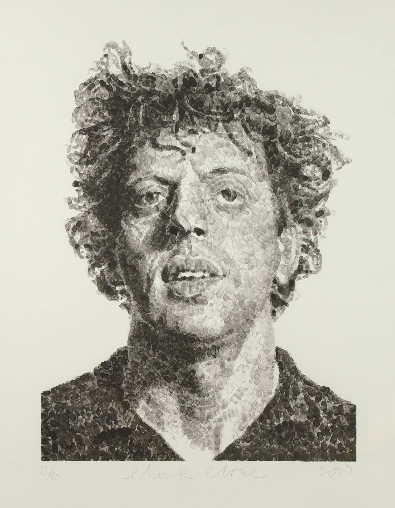 Chuck Close Portrait Print - Phil/Fingerprint