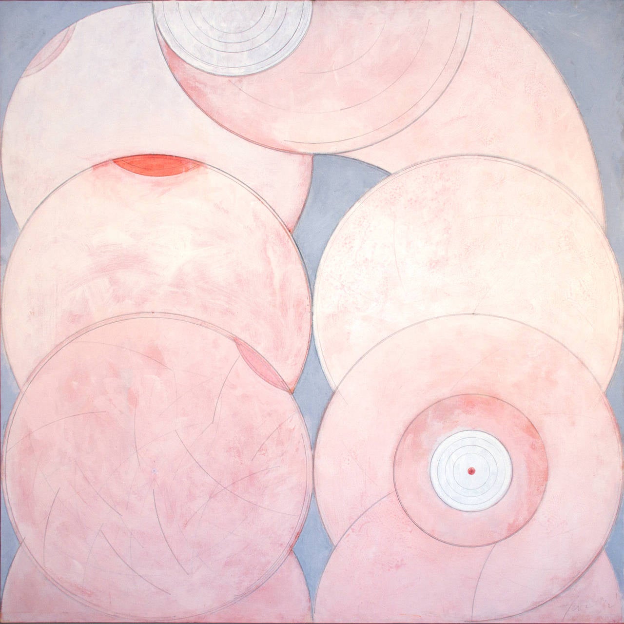 Hassel Smith Abstract Painting – Eyeball to Eyeball