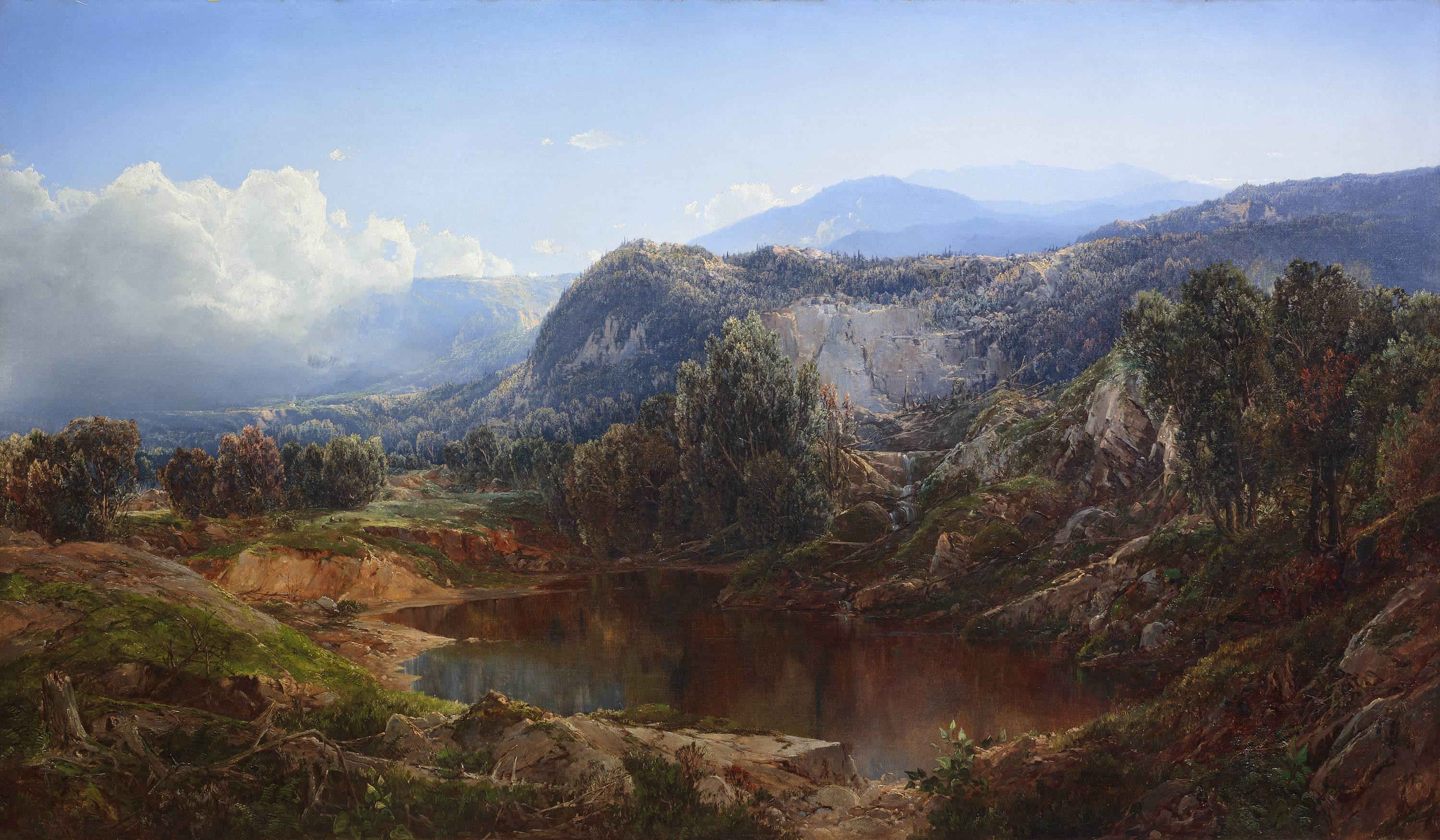 William Louis Sonntag Sr. Landscape Painting - In the Adirondacks