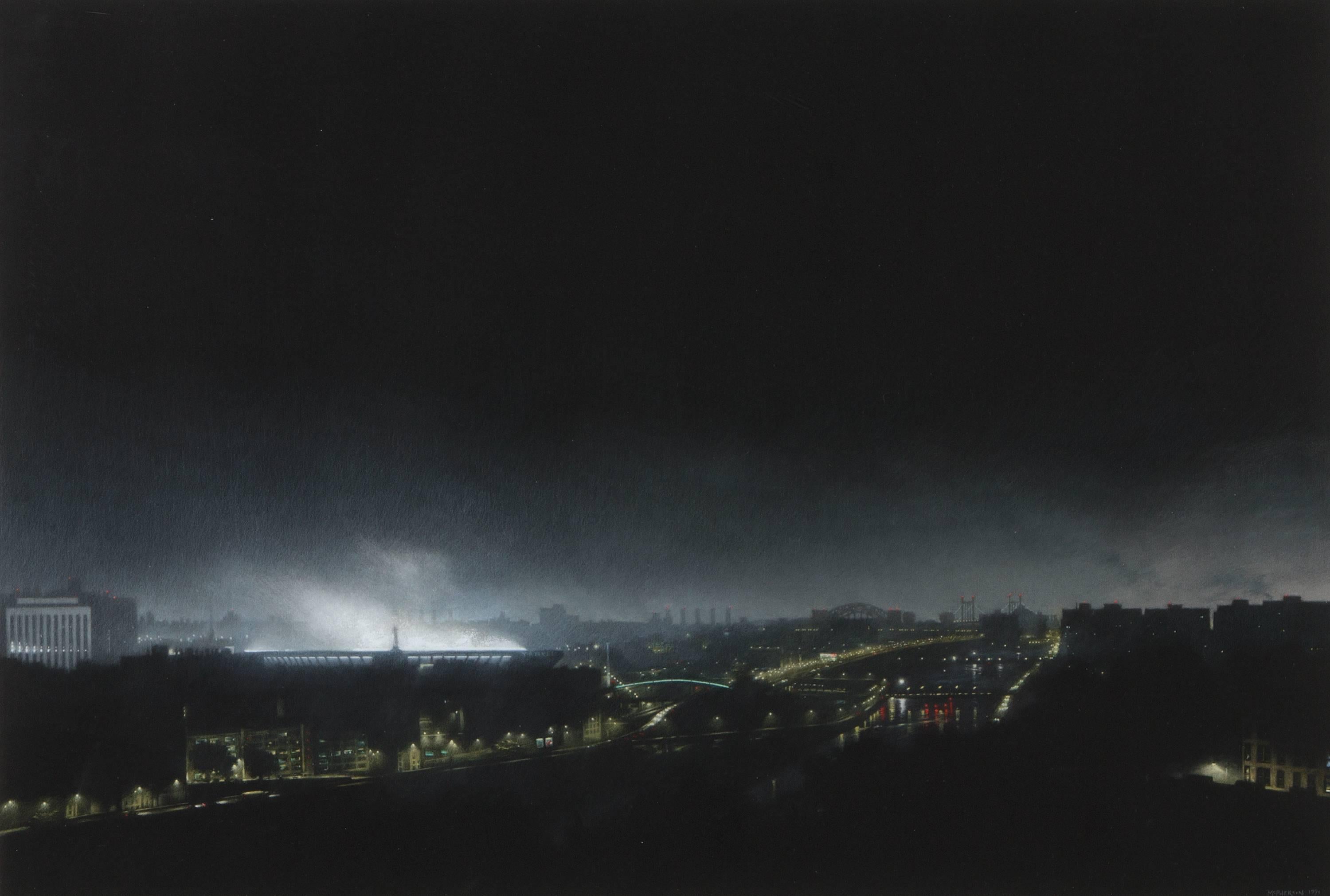 Craig McPherson Landscape Print - Yankee Stadium At Night