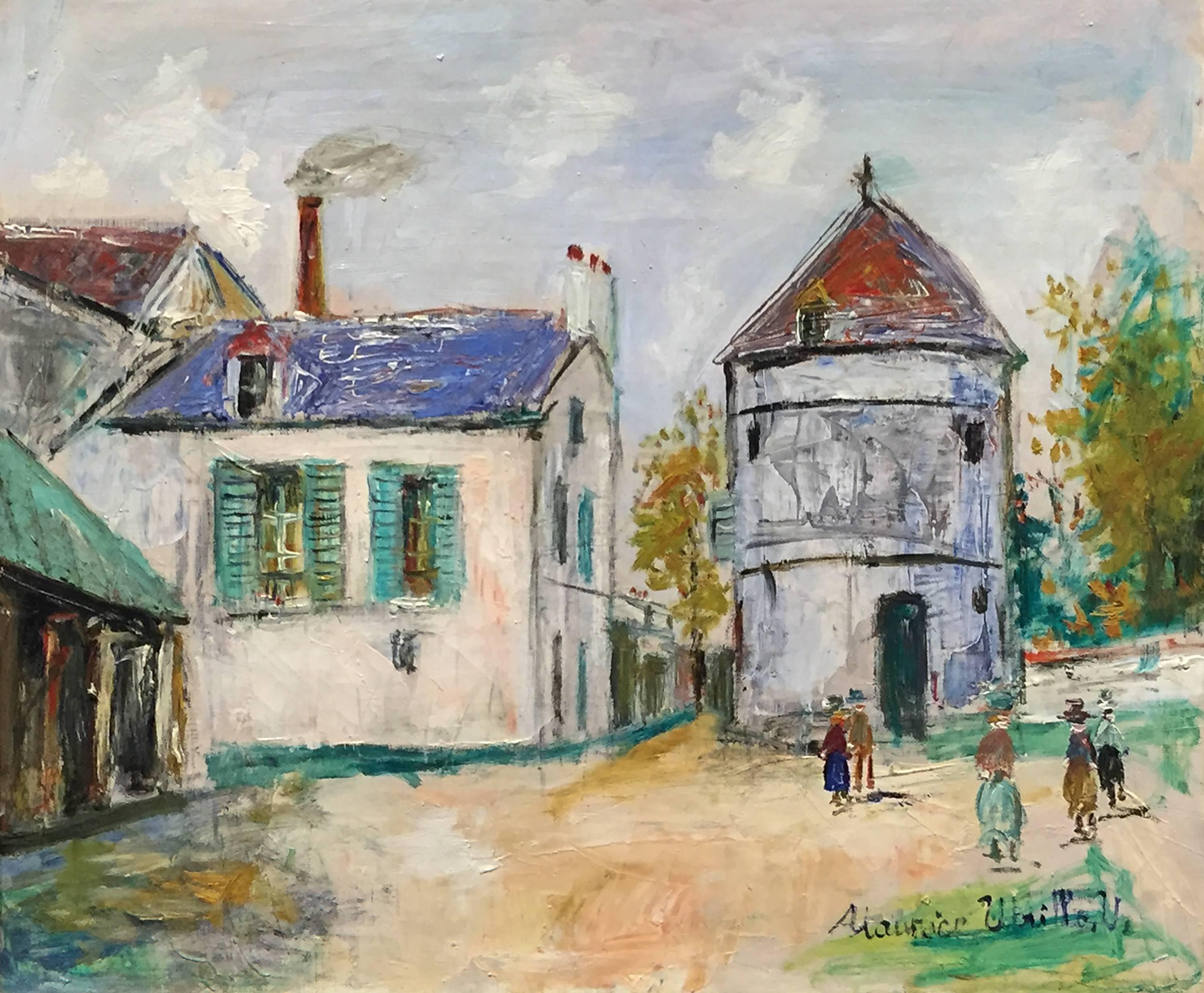 Landscape Painting Maurice Utrillo - La Maison de Gabrielle d'Estrees à Bezons