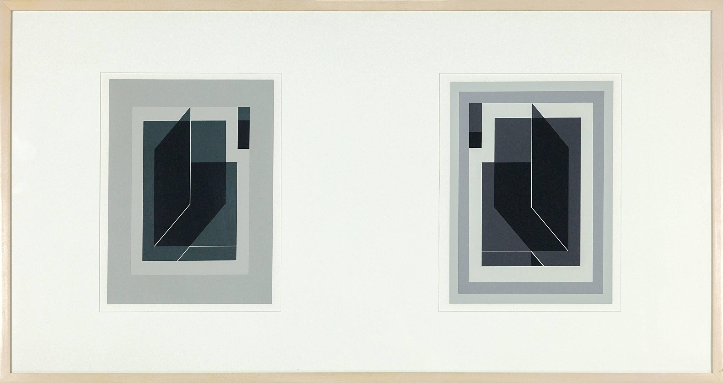 Josef Albers Abstract Print – Formulation: Artikulation (Diptychon)