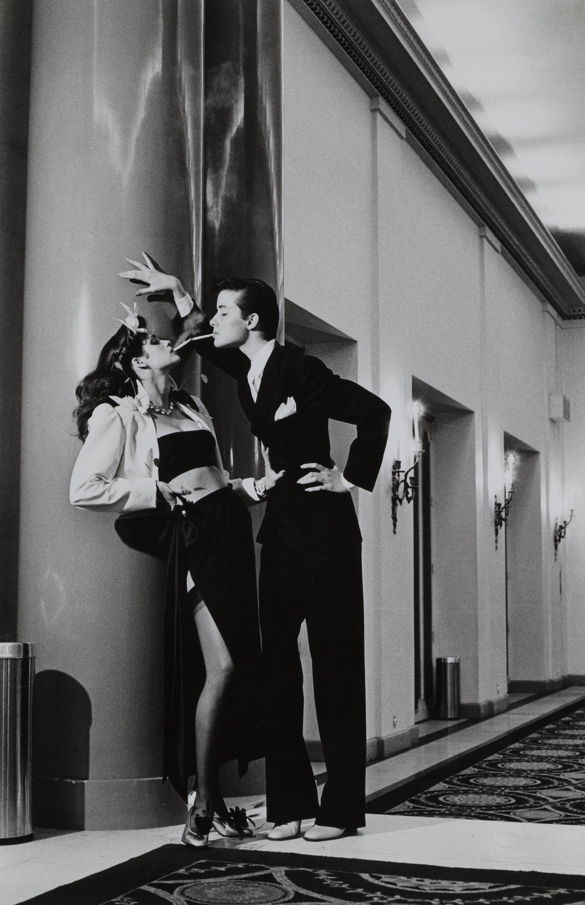 Woman into Man, Hotel George V, for French Vogue, 1979