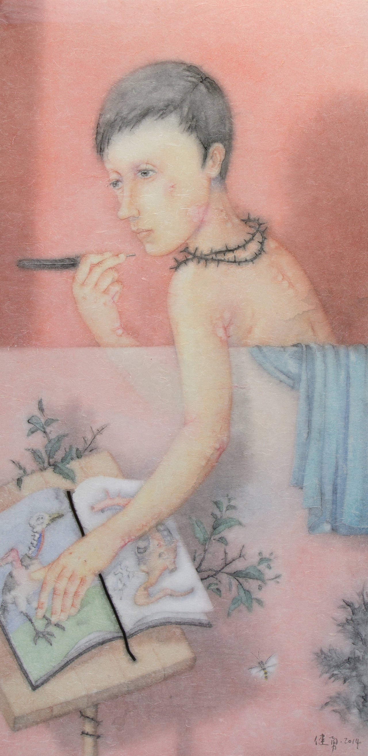 Zeng Jianyong Portrait Painting – Discipline-lesener Junge