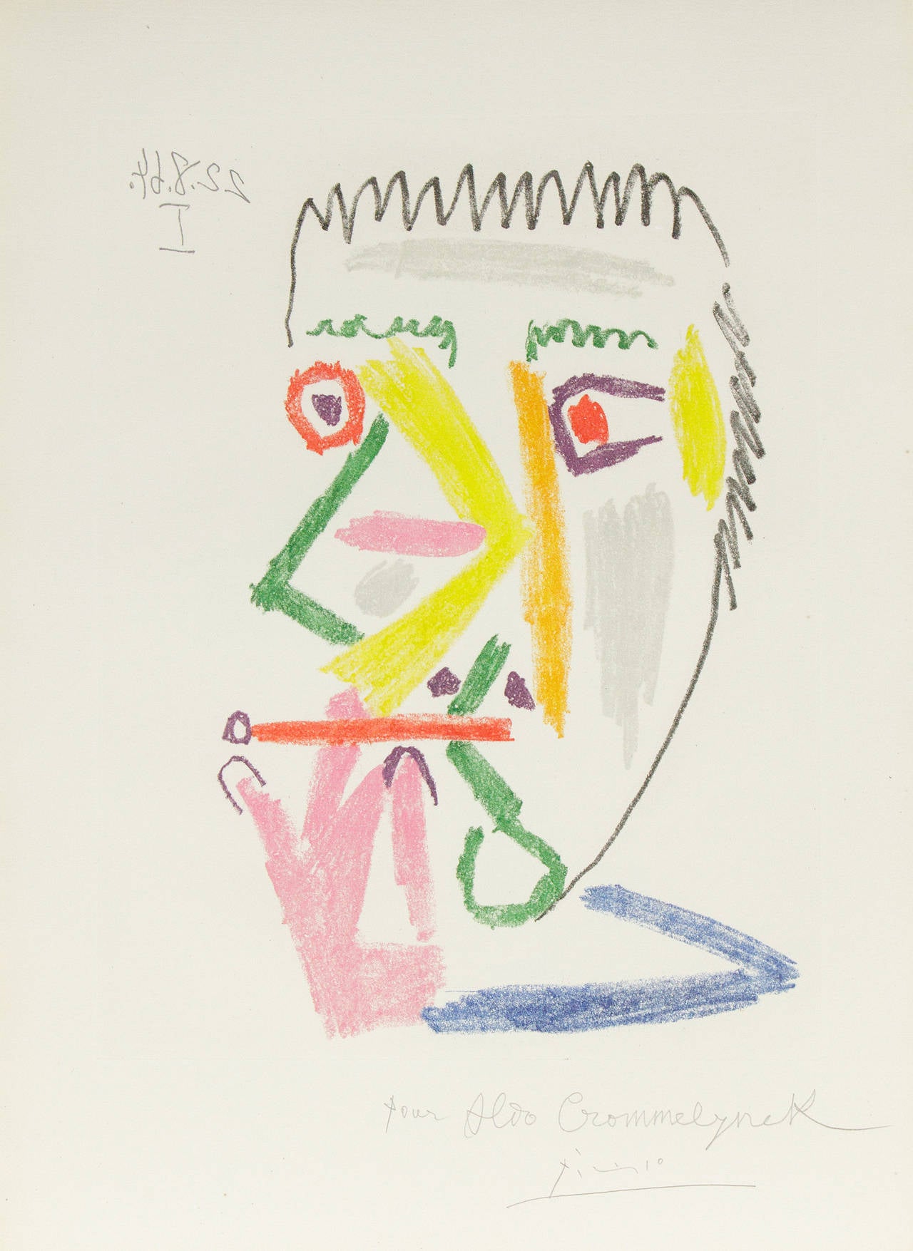 Pablo Picasso Portrait Print - Fumeur à la Cigarette Rouge 