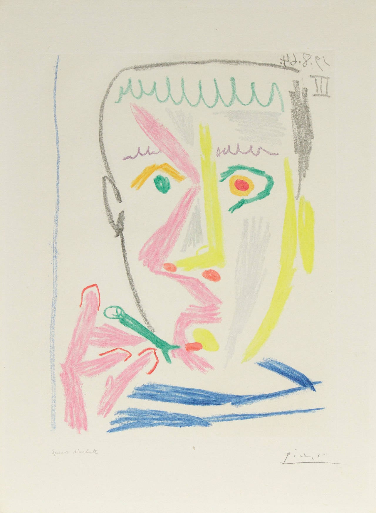 <i>Fumeur</i>, 1964, by Pablo Picasso