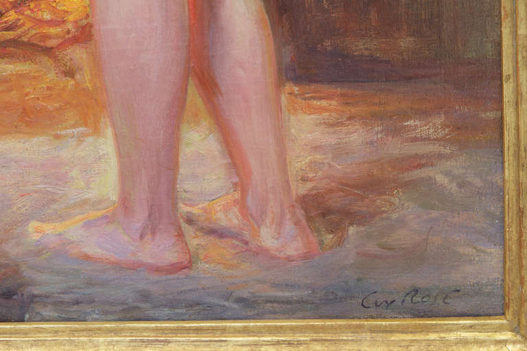 Soleil & Lumière du feu - Impressionnisme Painting par Guy Rose
