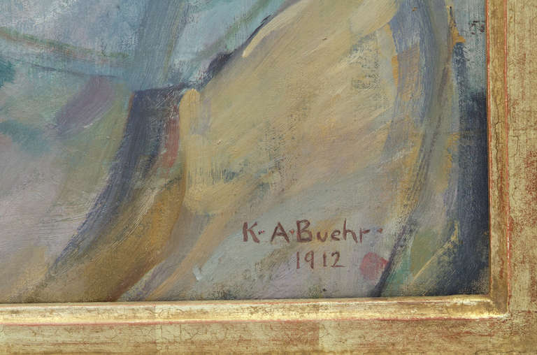 Noticias desde casa - Painting Impresionista de Karl Albert Buehr