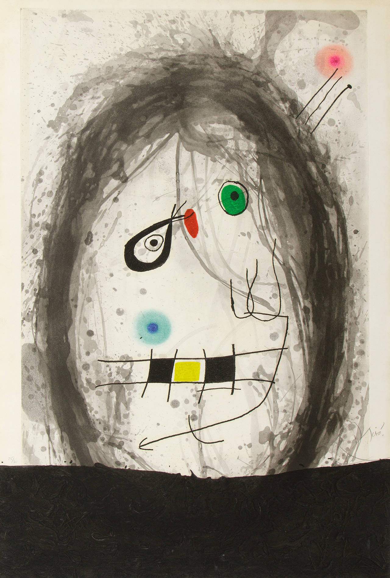 Joan Miró - L'Exile Noir, Print For Sale at 1stdibs