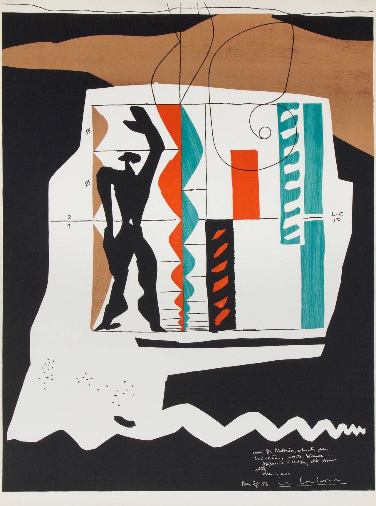 Le Corbusier Abstract Print - Modulor