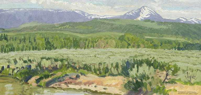 Robert Lougheed Landscape Painting - Foothills at Jackson, Wyoming (Jackson Peak)