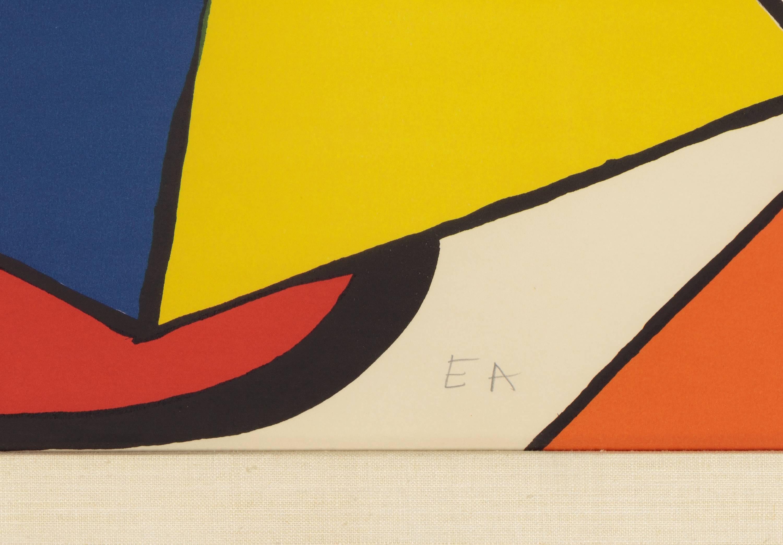 Untitled (Pyramids) - Post-War Print by Alexander Calder