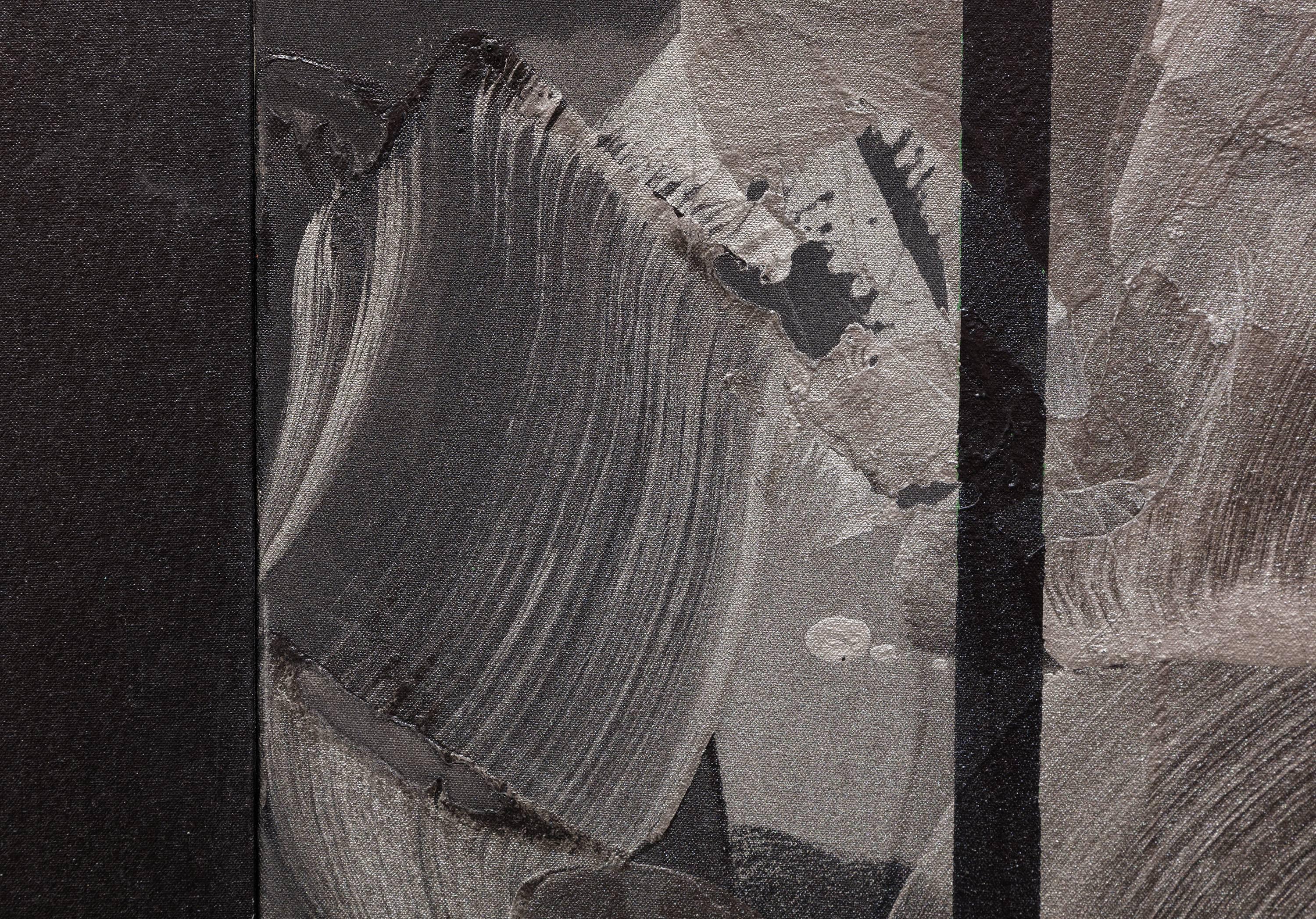 Franco-Del n° 1 et 3 - Noir Abstract Painting par Ed Moses