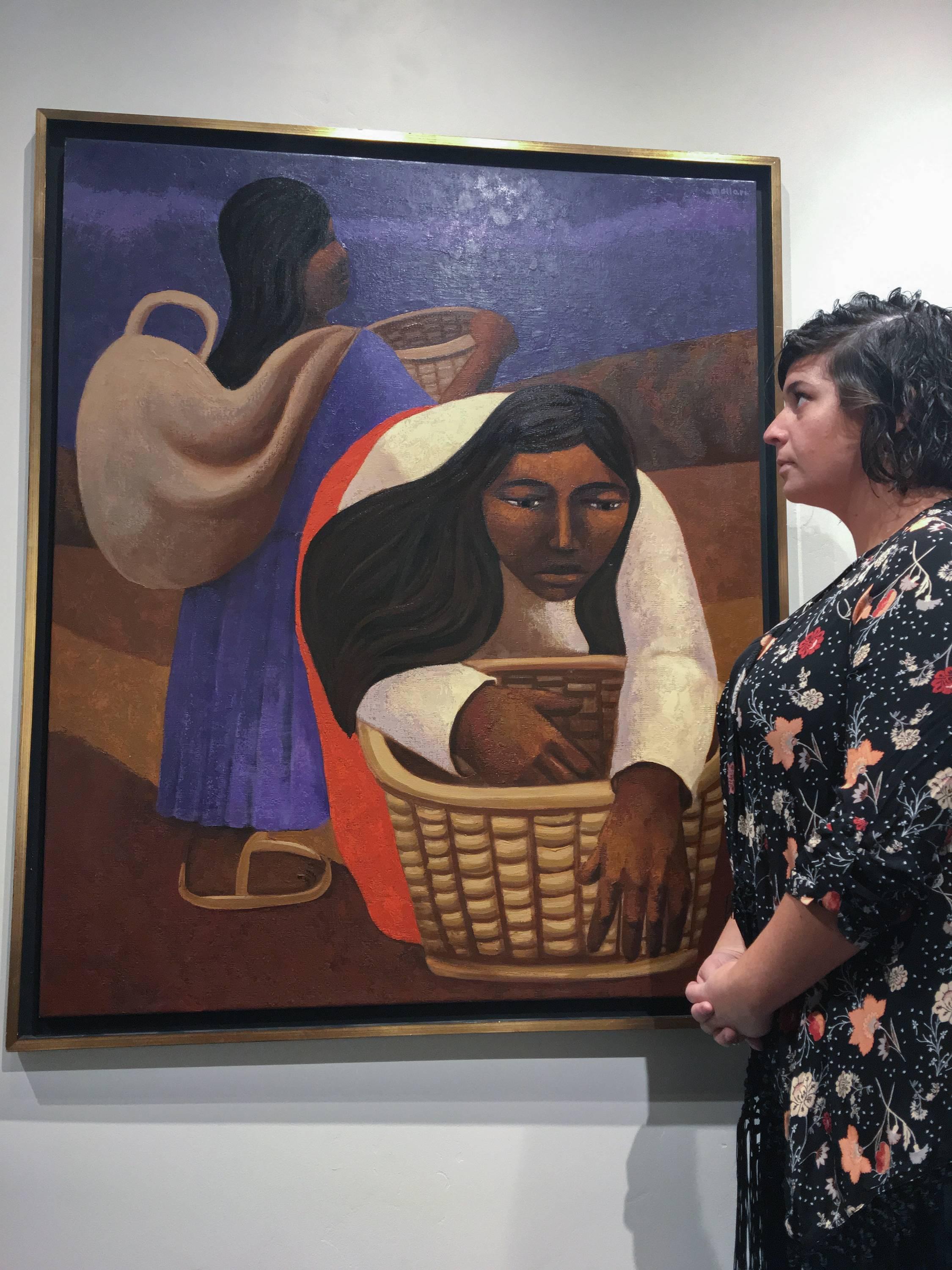 Mujeres Trabajando (Maures) - Contemporain Painting par Mario Mollari