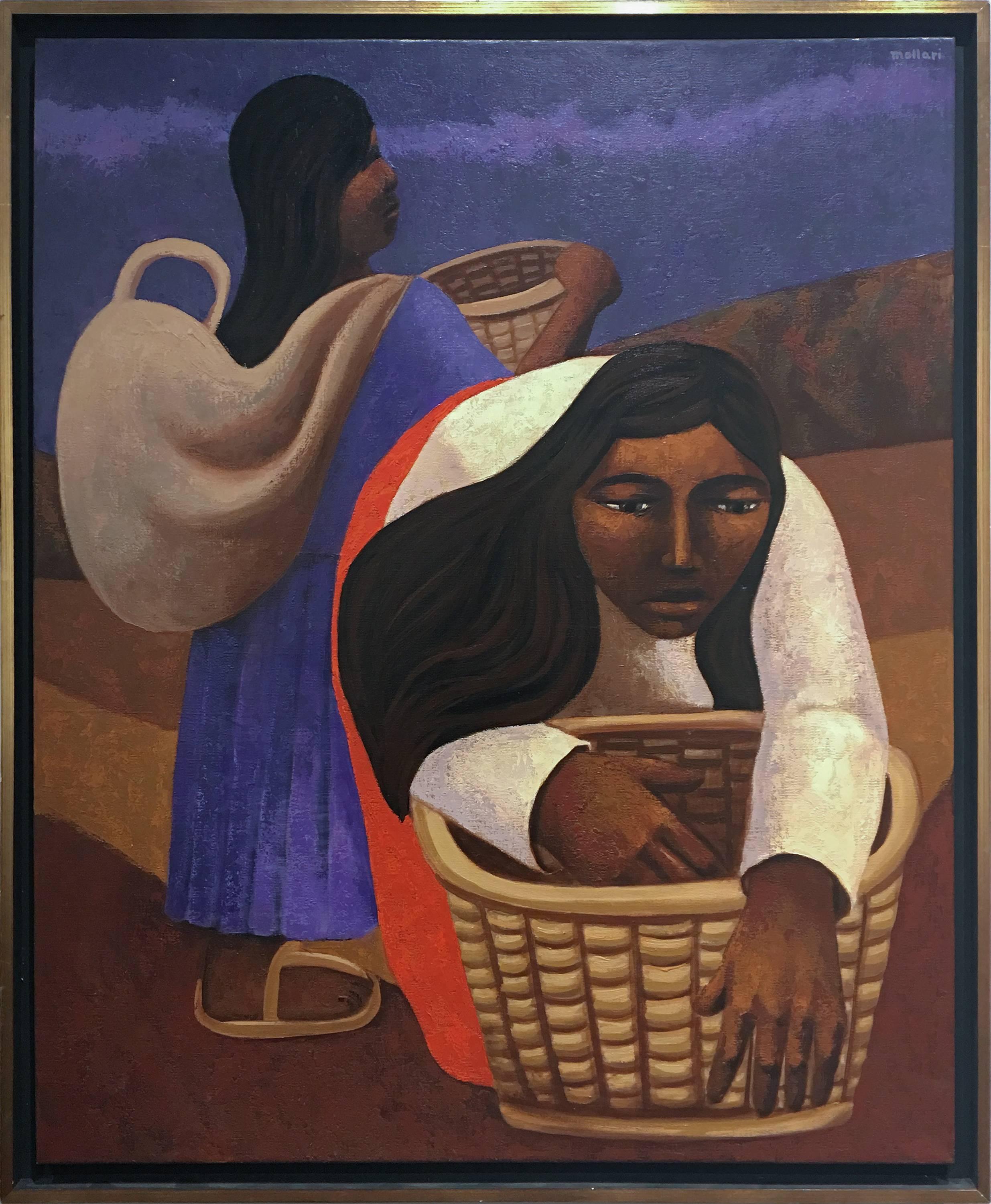 Mujeres Trabajando - Contemporary Painting by Mario Mollari