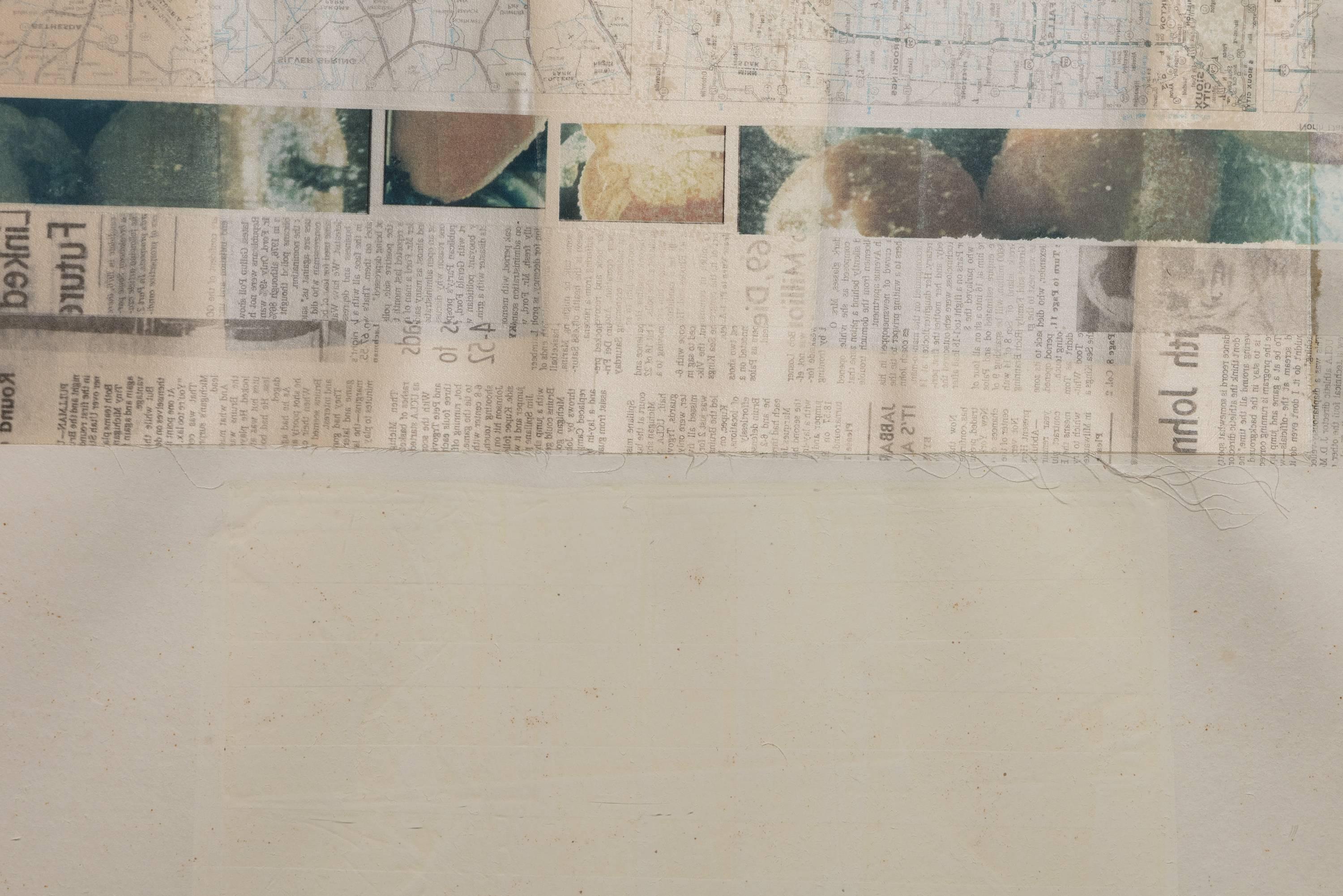 Untitled  - Beige Abstract Print by Robert Rauschenberg