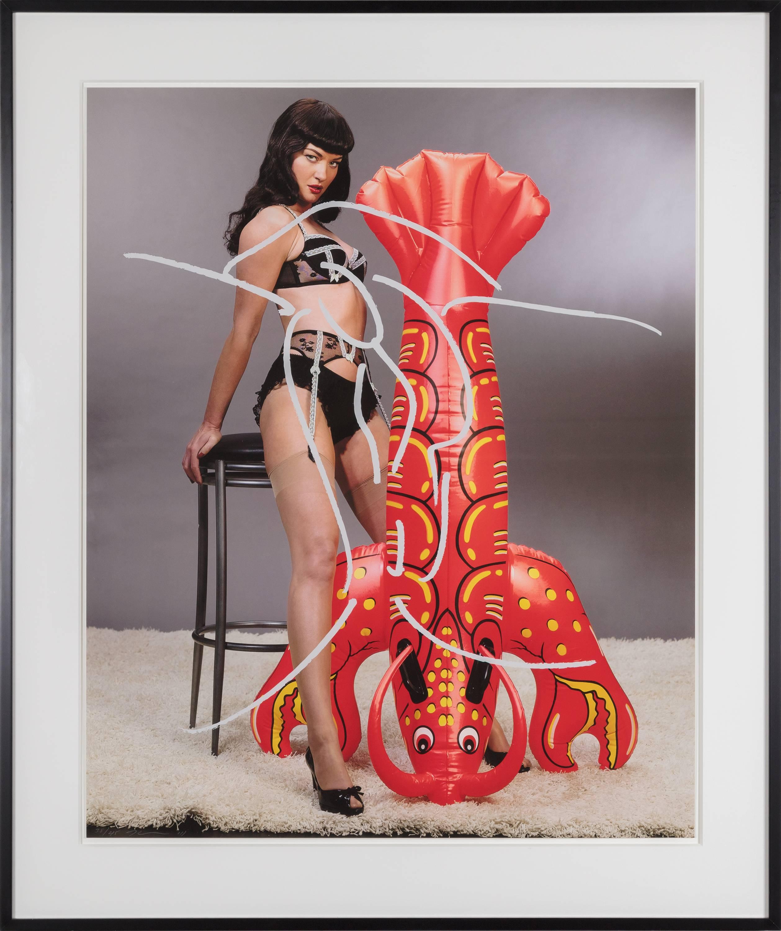 Girl with Lobster - Photograph by Jeff Koons