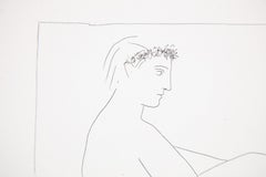 Femme nue couronnée de fleurs, aux jambes croisées (from the Vollard Suite)