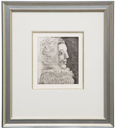 Buste de femme au fichu (Bust of a Woman with a Kerchief) - Dora Maar Etching