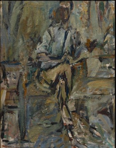 Portrait of William T. Brown - Abstract Expressionist Figurative Oil Painting