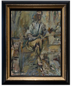 Portrait of William T. Brown - Abstract Expressionist Figurative Oil Painting