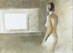 Desnudo - Acuarela firmada sobre papel, pintura figurativa, 1976