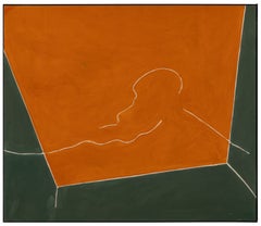 New Synthesis 18 - Signed Acrylic on Canvas Abstract Color Field Painting, 1981