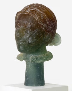 Young Eleanor - Unique Contemporary Cast Glass Sculpture, 21st Century