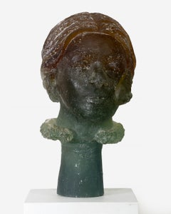 Young Eleanor - Unique Contemporary Cast Glass Sculpture, 21st Century