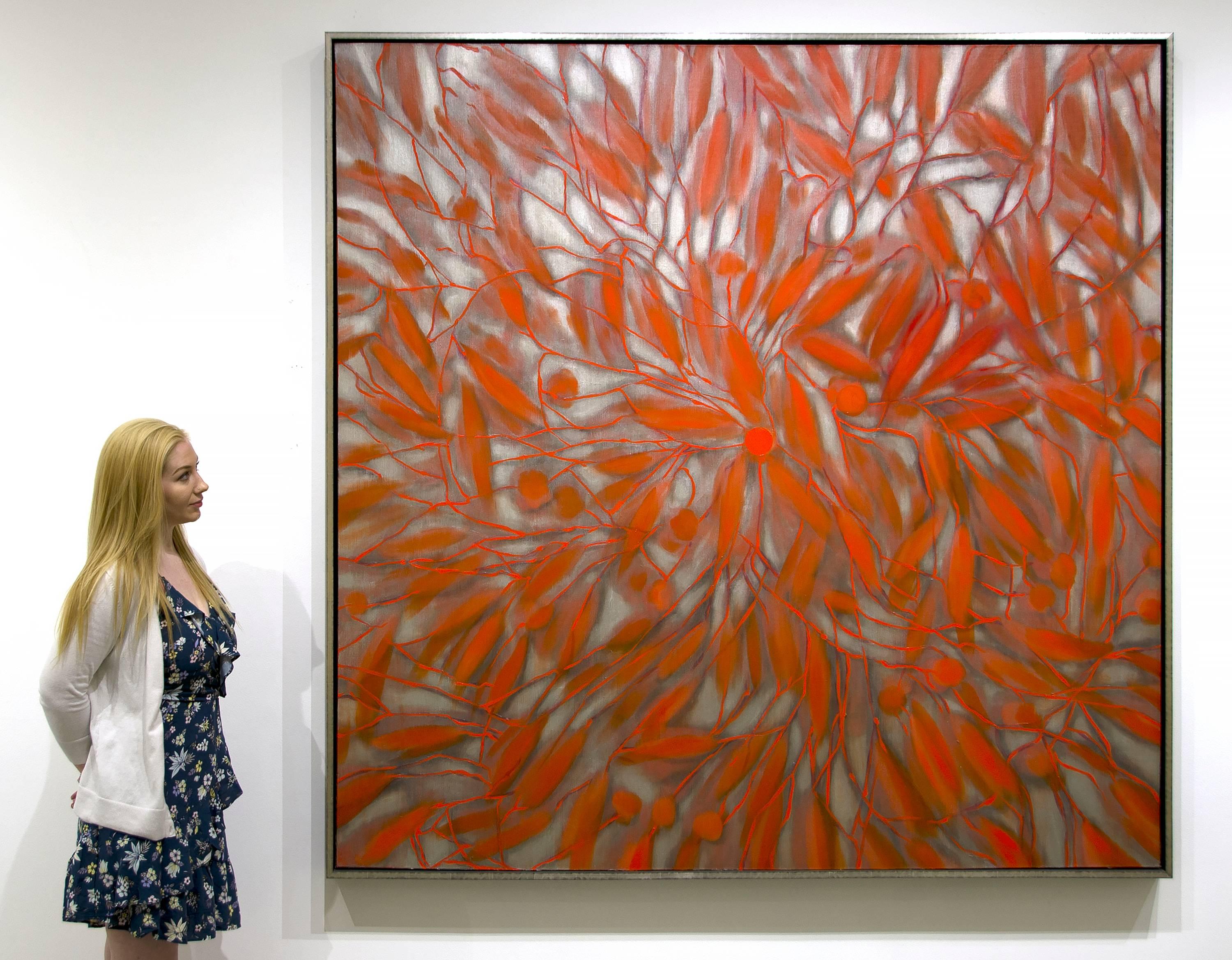 An oil on linen canvas painting by contemporary artist Ross Bleckner. 
