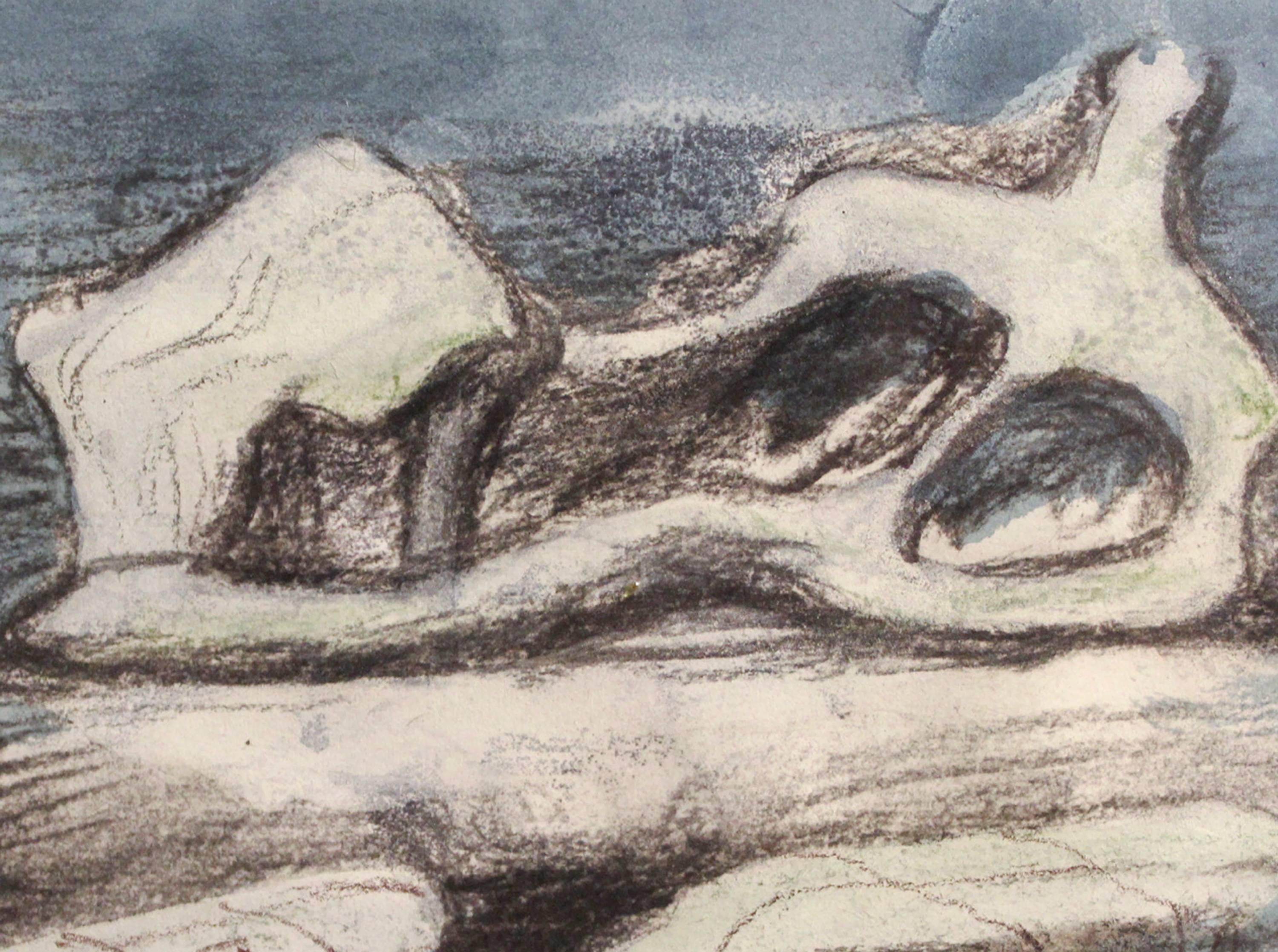 Liegestühle und -figuren (Moderne), Art, von Henry Moore