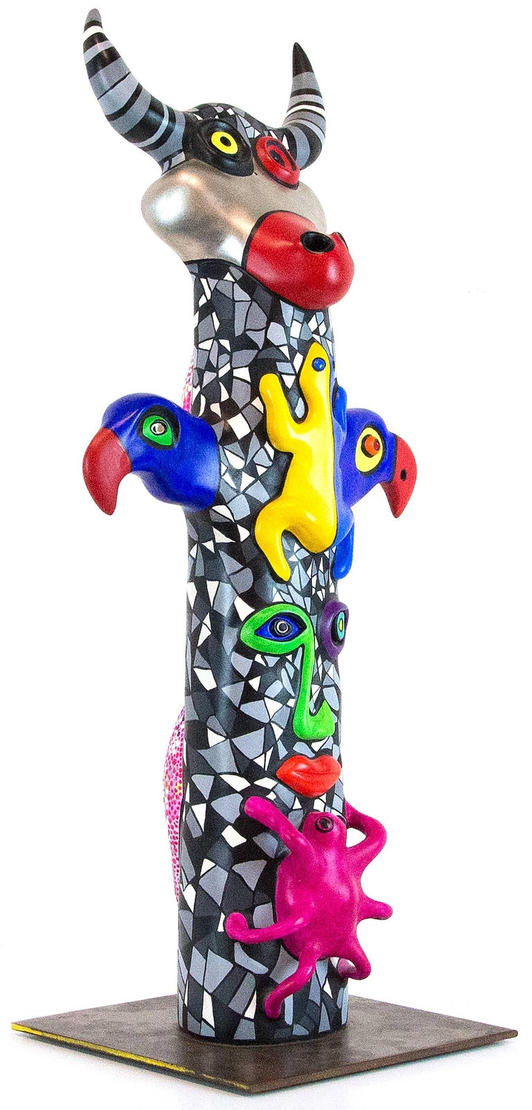 Niki de Saint  Phalle Small Bull Totem Sculpture For 