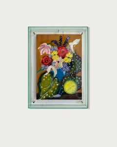 „Blumen an einem Sommertag“, Stillleben, Öl auf Leinwand, 35 x 25 cm