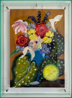 „Blumen an einem Sommertag“, Stillleben, Öl auf Leinwand, 35 x 25 cm