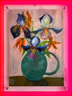 When spring turns into summer K.Husslein abstract still life fruit painting