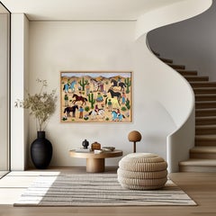 Saddle Up, Buttercup - Contemporary Cowboy Horse Landscape Painting