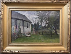 John Joseph Enneking Impressionist Oil Painting, Flowering Garden 1888