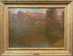 John Joseph Enneking: Impressionistisches Ölgemälde, „Herbstsinfonie“, 1889