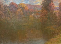 John Joseph Enneking: Impressionistisches Ölgemälde, „Herbstsinfonie“, 1889