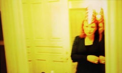 Self-portrait in party hat, New Year's Eve, "Renaissance," Malibu