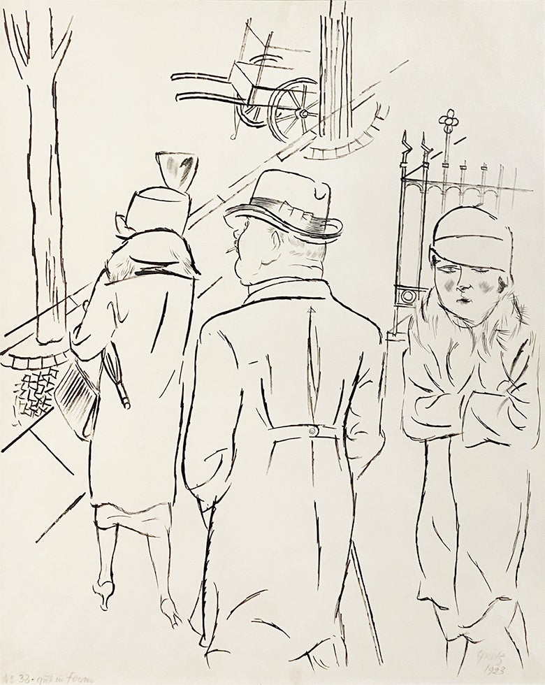 George Grosz - The Fifth Wheel - 1934 - China Ink Drawing ... George Grosz - The Fifth Wheel - 1934 - China Ink Drawing ...