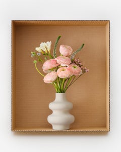 Peach Ranunculus, White Veronica & Freesia (Boho White)