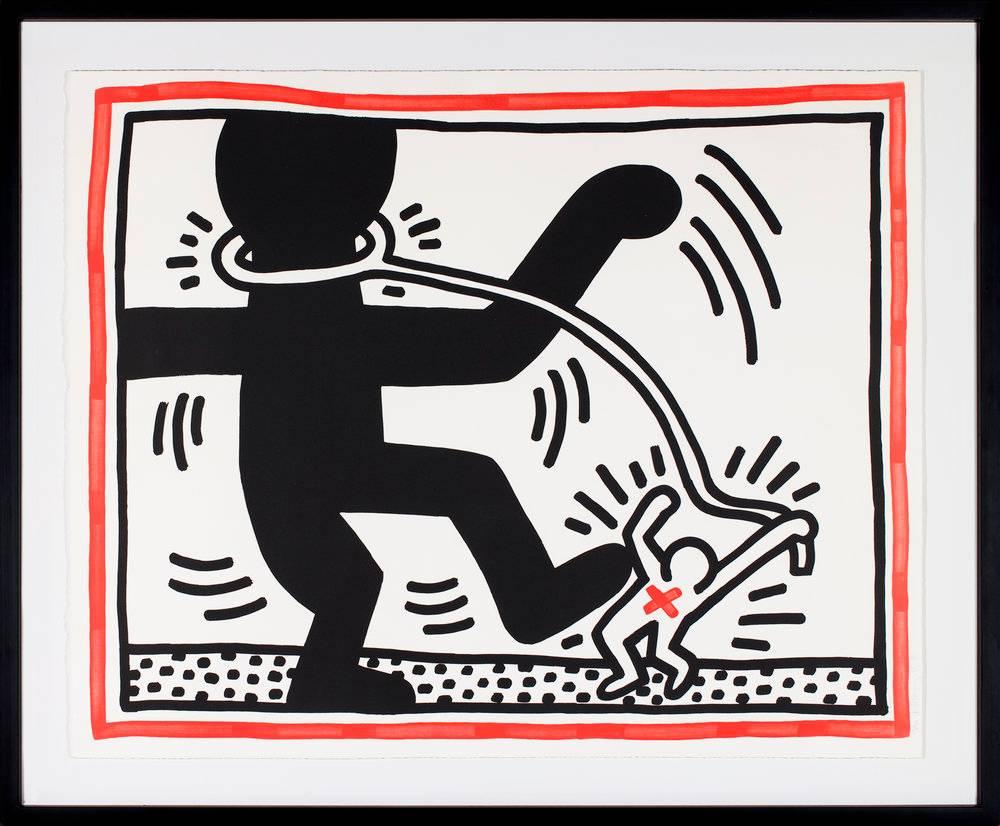 keith haring free south africa print