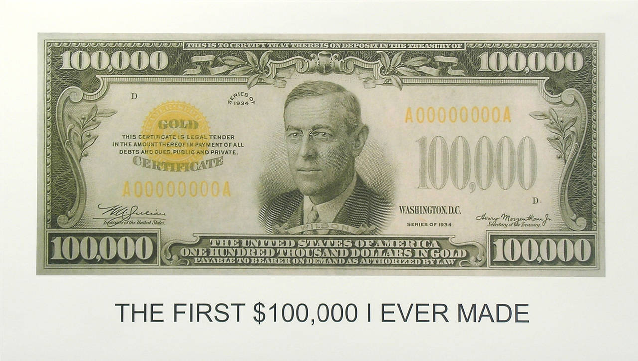 John Baldessari Print - The First $100, 000 I Ever Made