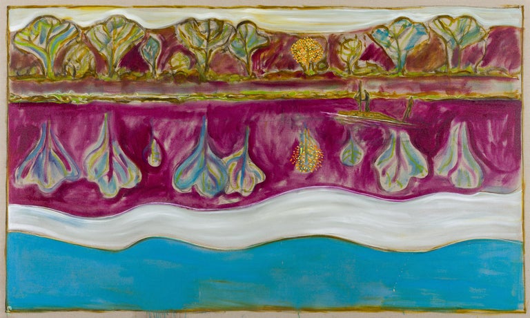 Billy Childish Figurative Painting - this strange world of plants, and water, and silence