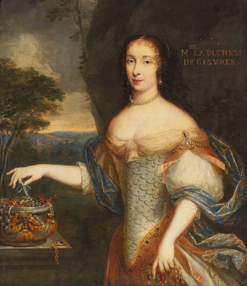 Portrait Painting Charles Beaubrun - Portrait de la duchesse de Gesvres