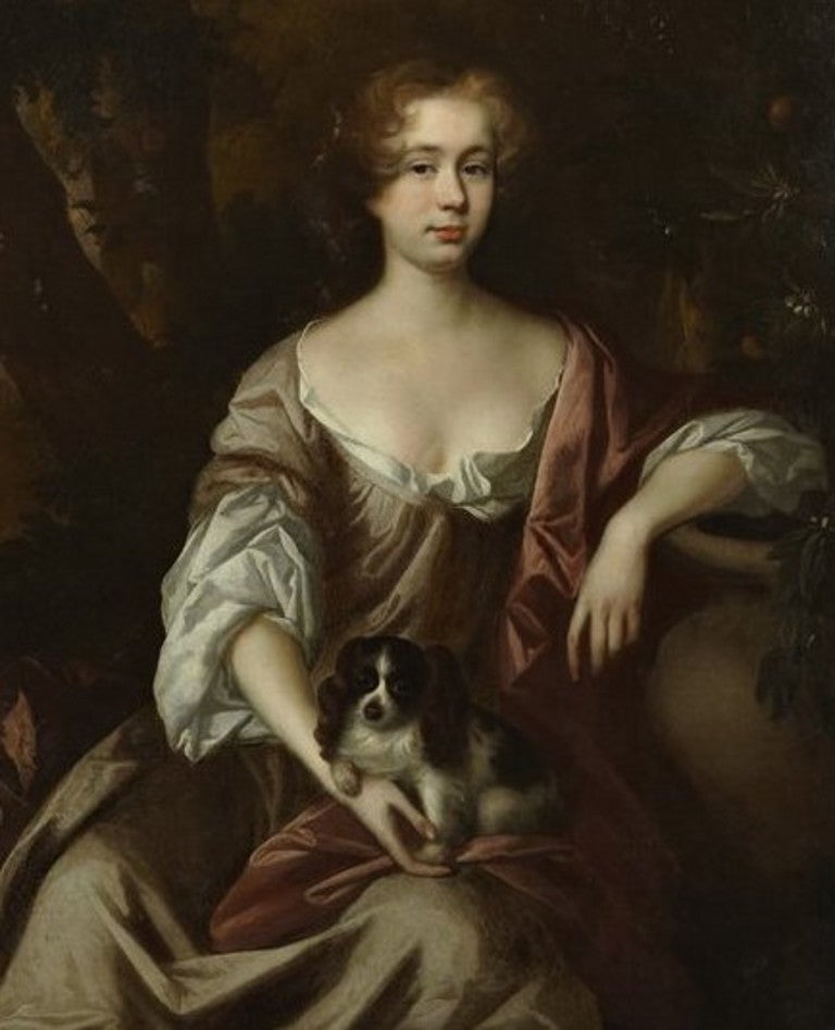 John Riley Portrait Painting - Portrait of a Lady with Spaniel