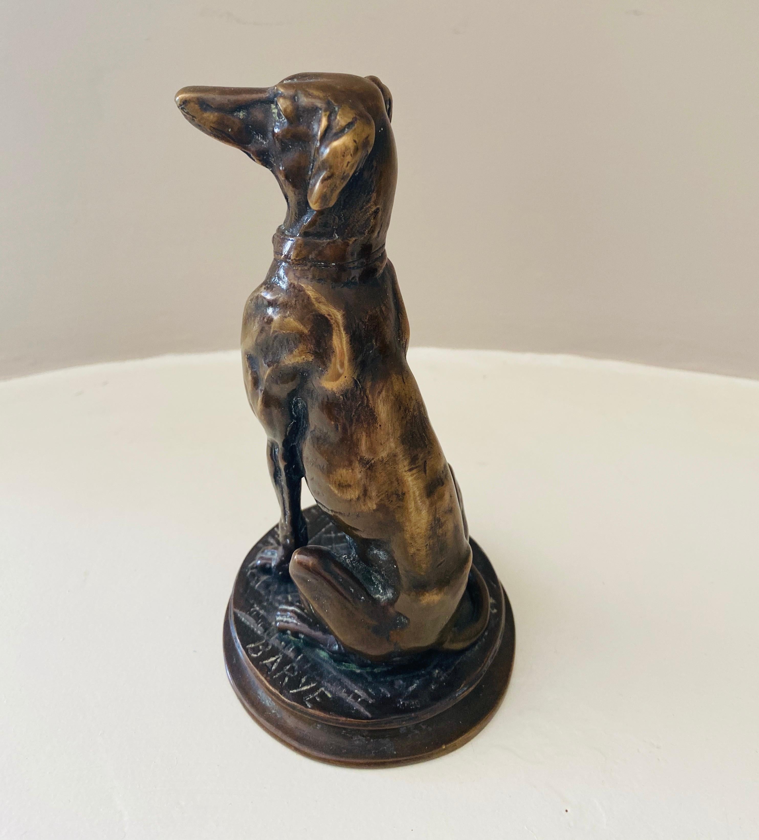 barye bronze dog