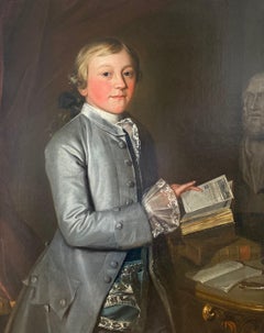 English 18th Century Portrait Painting of Giles Moore