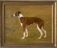 A portrait of a Greyhound dog by Frances Mabel Hollams (1877-1963)